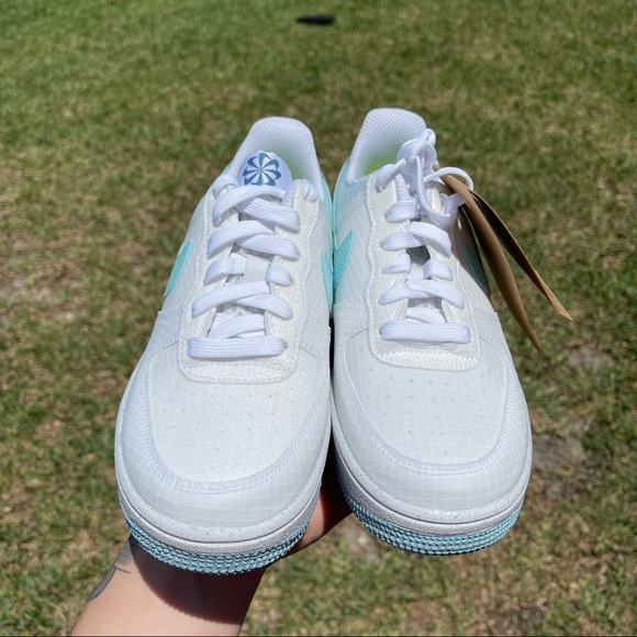 NIKE AIR FORCE 1 LOW WHITE TEAL - Picture 2 of 3